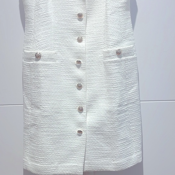 NEW Ann Taylor Petite Tweed button pocket halter dress 4petite - Picture 7 of 8